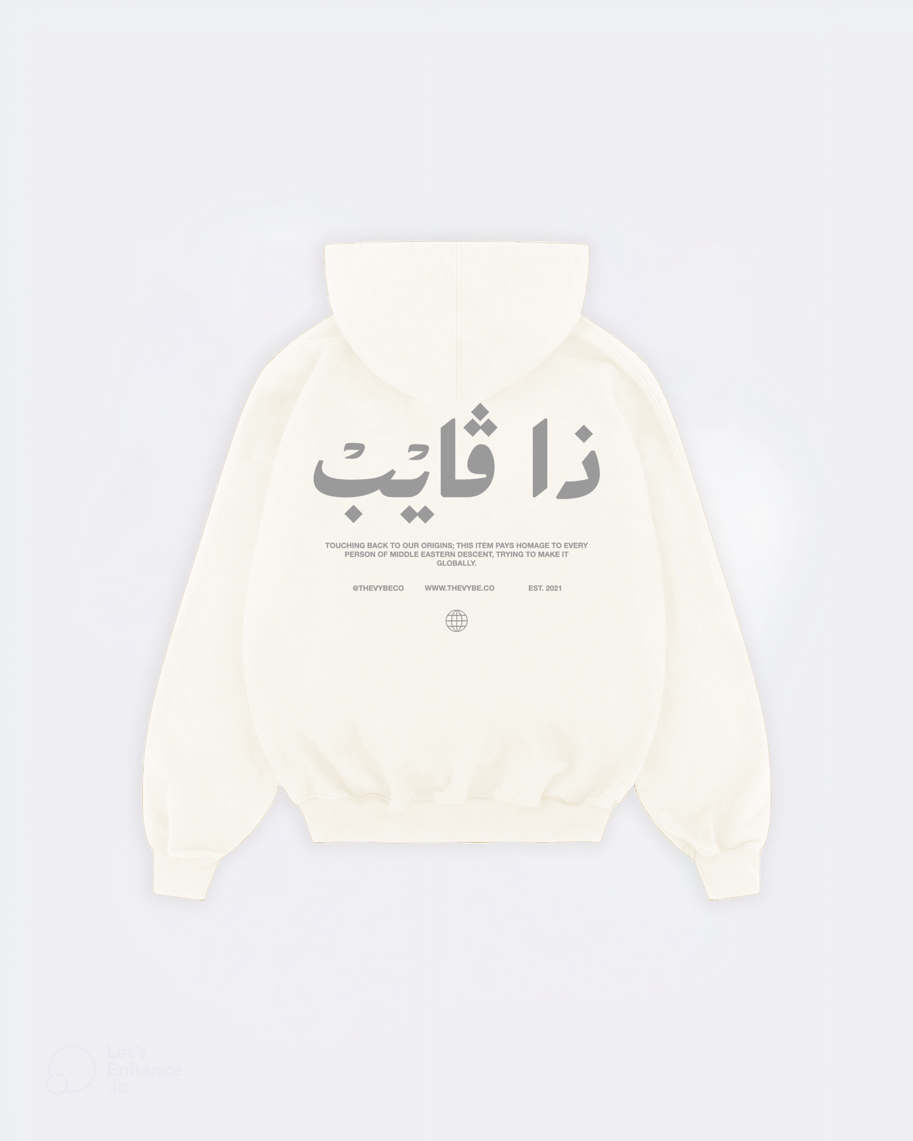 Vintage White-Grey Heritage Hoodie