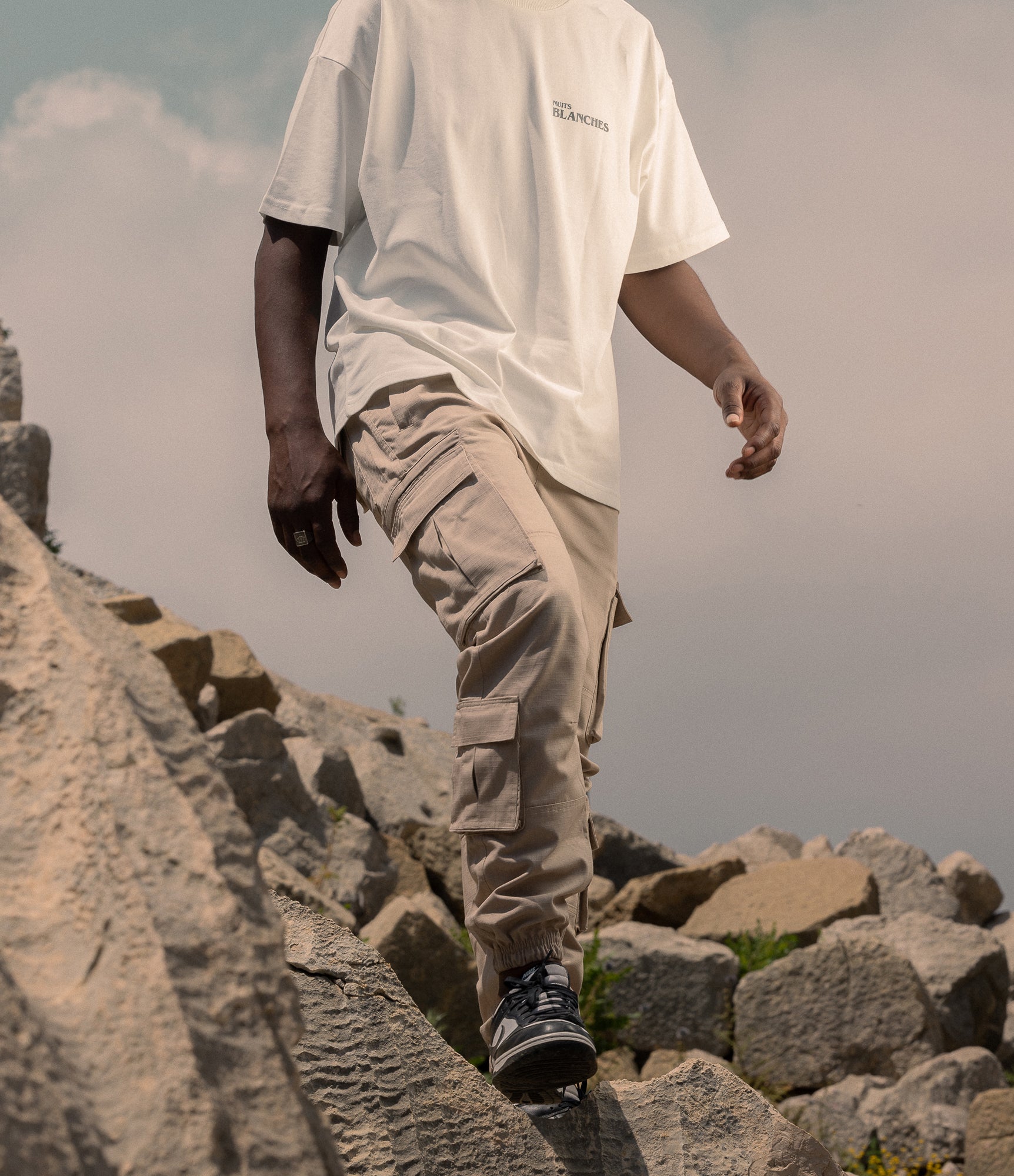 10 Pocket Cuffed Cargo - Stone