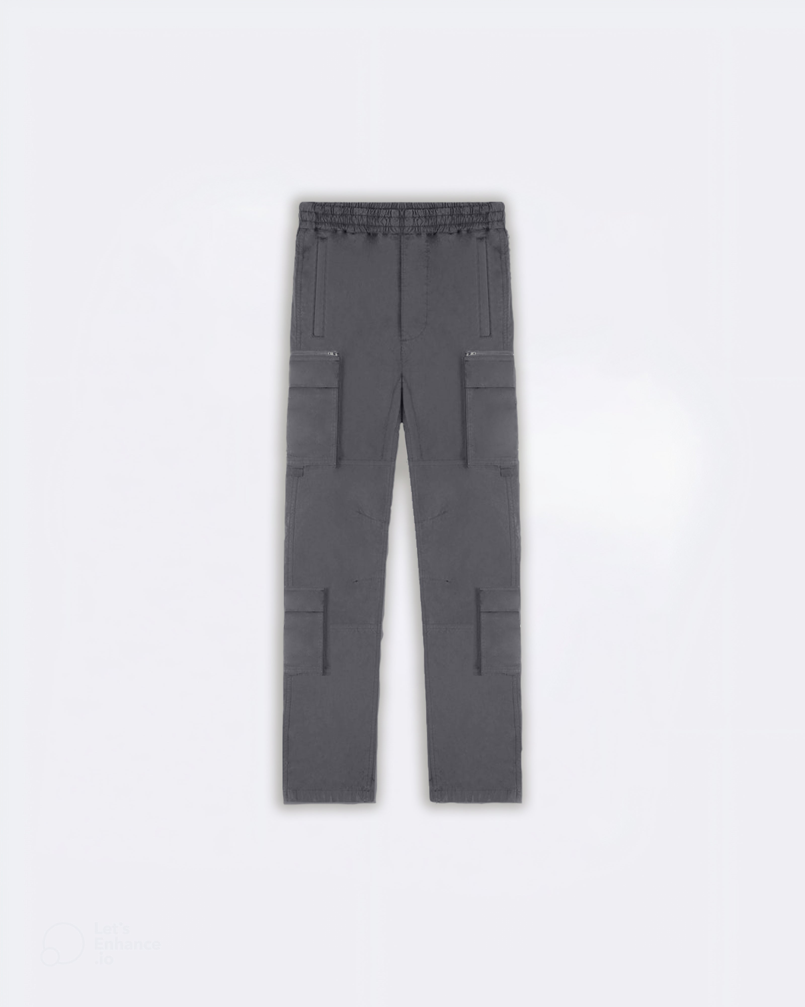 10 Pocket Straight Leg Cargo - Smoke Grey