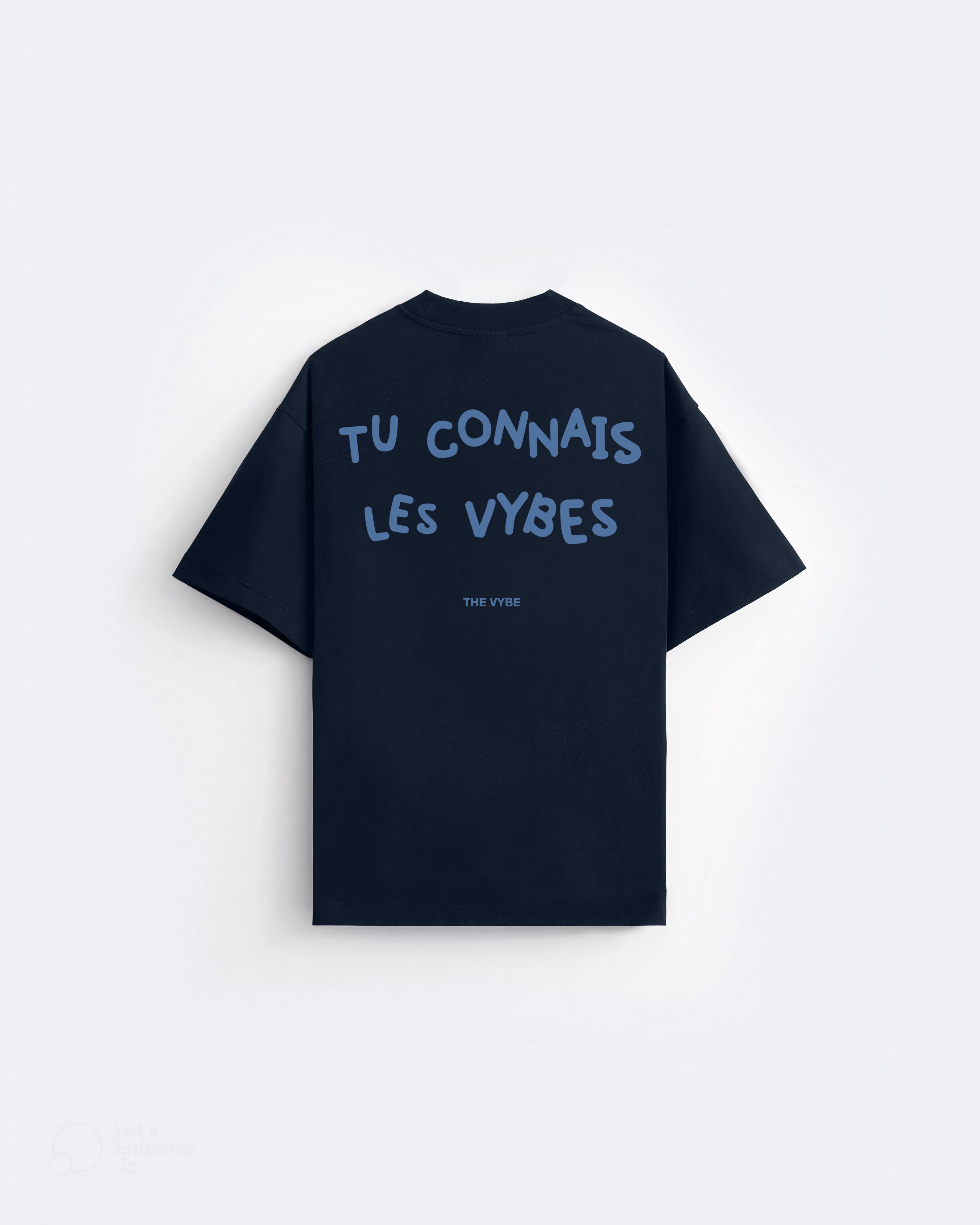 Navy Tu Connais Les Vybes Tee