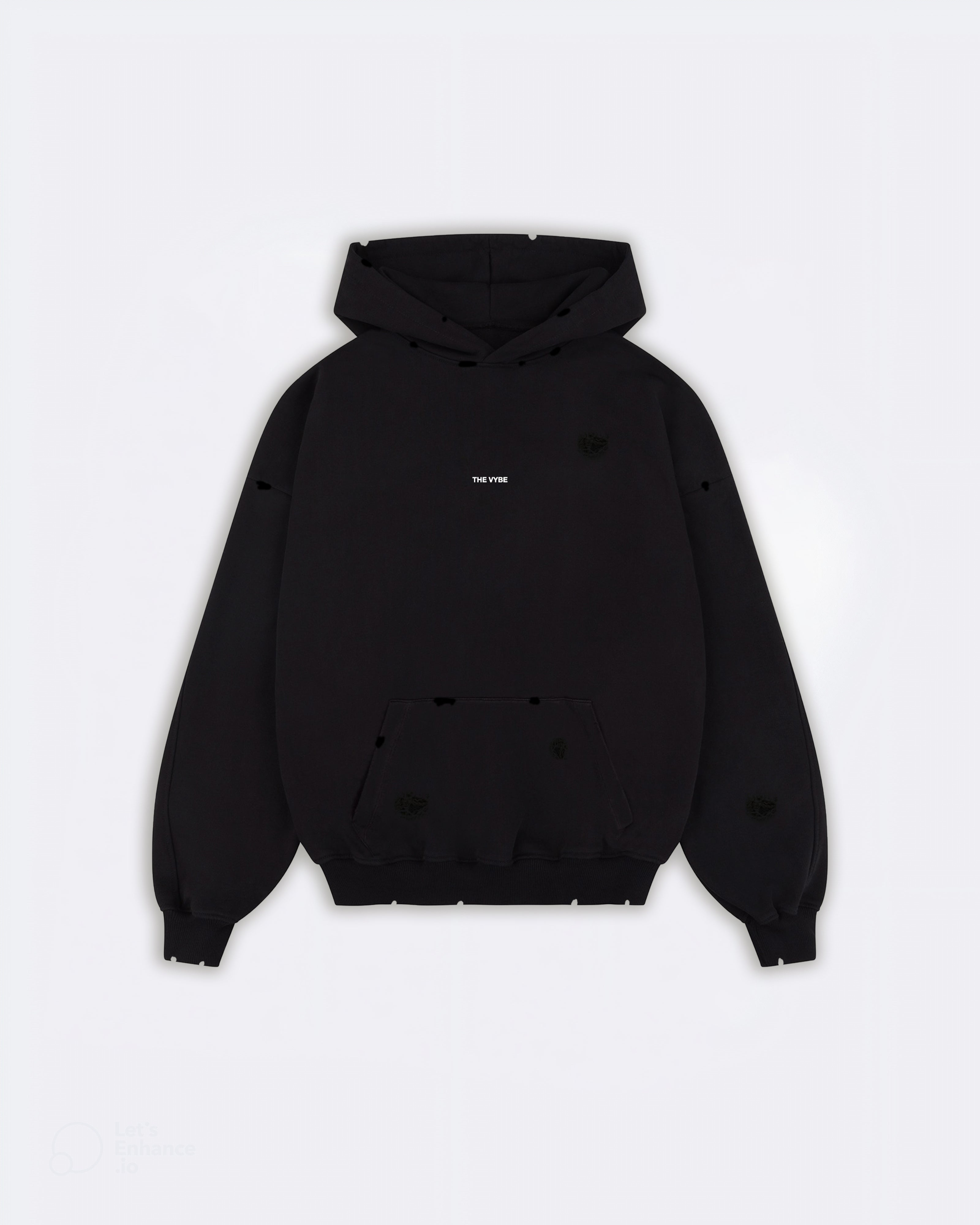 Obsidian Distressed Mini Logo Hoodie