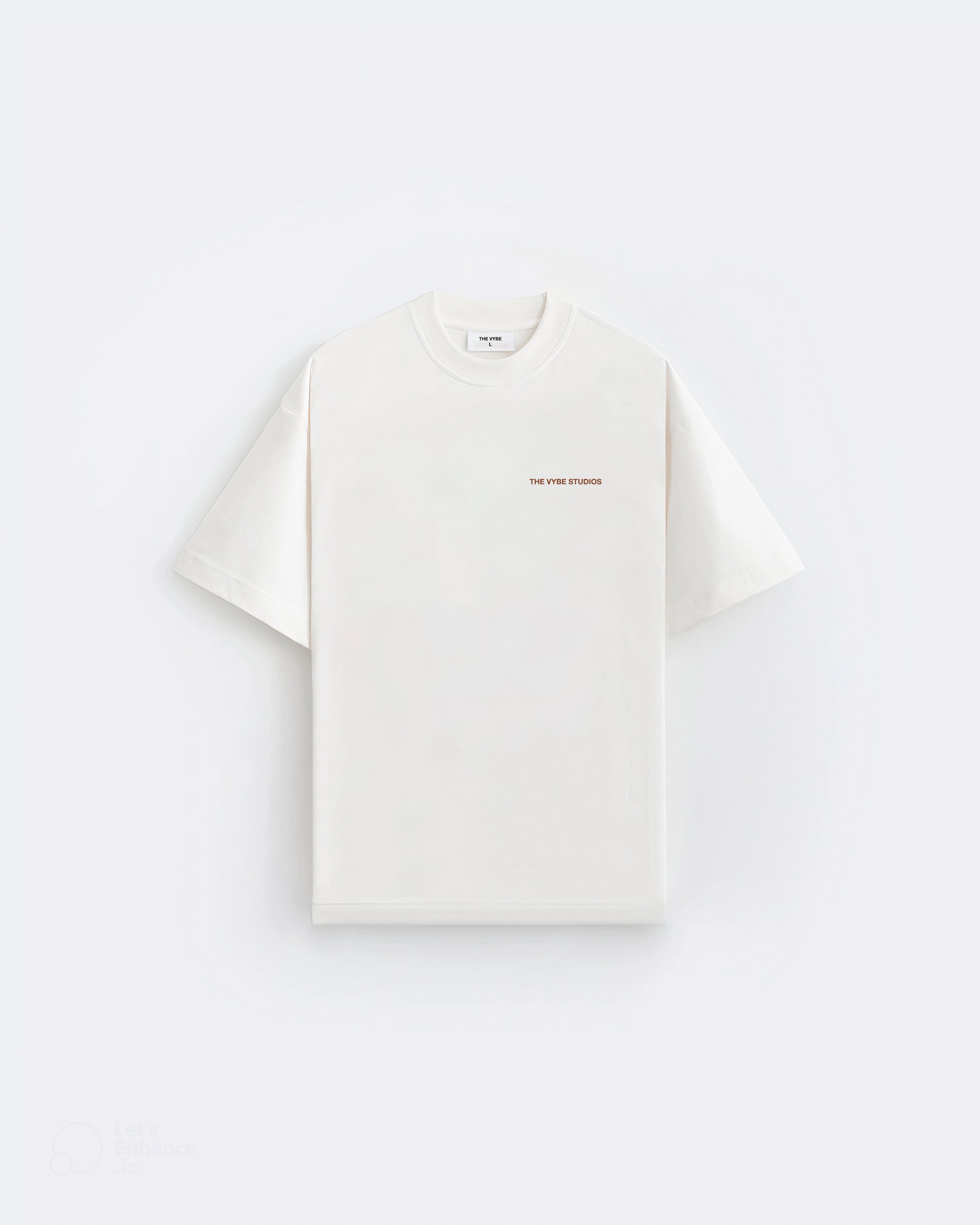 Vintage White - Brown Tu Connais Les Vybes Tee