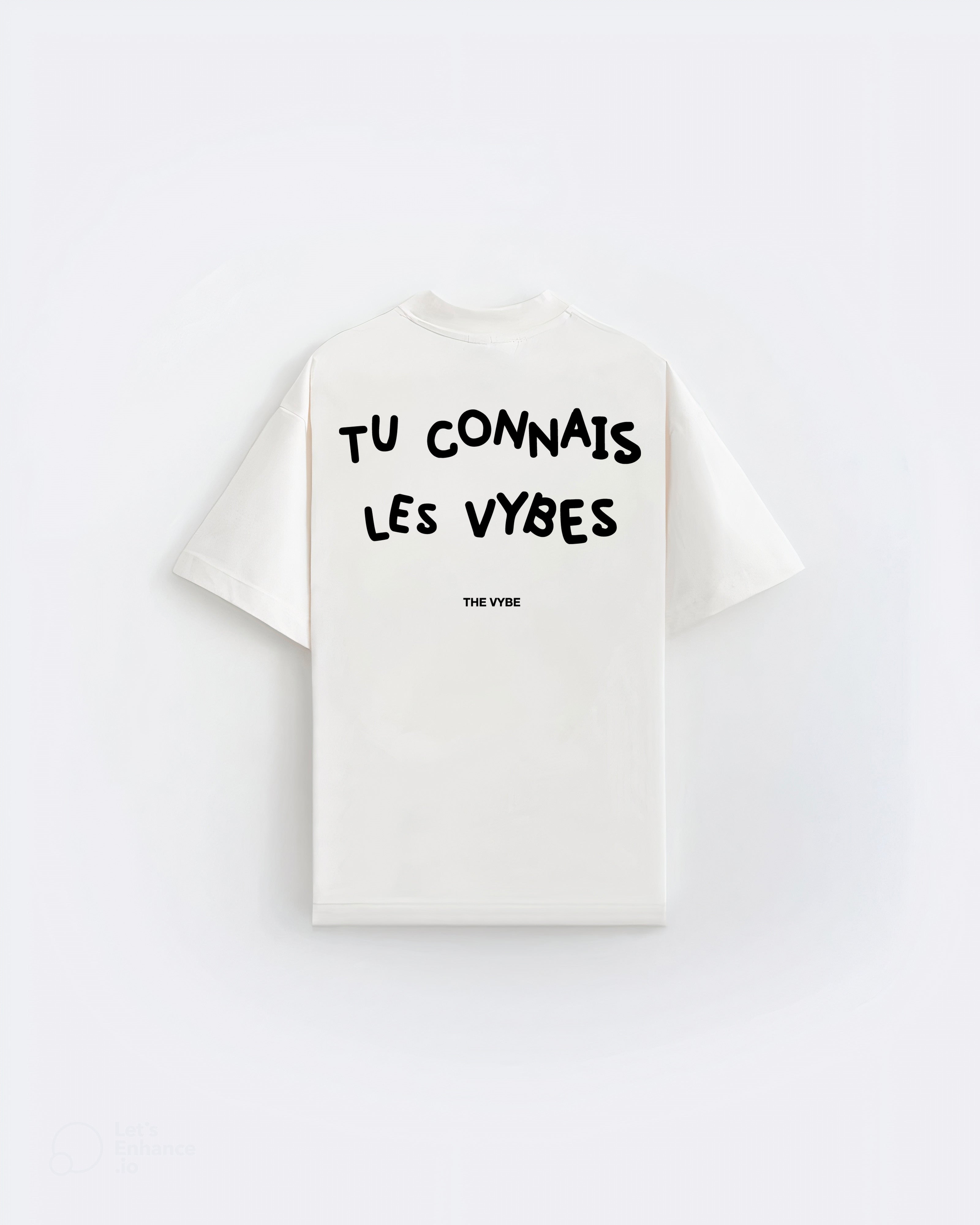 Vintage White Tu Connais Les Vybes Tee